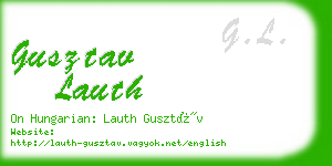 gusztav lauth business card